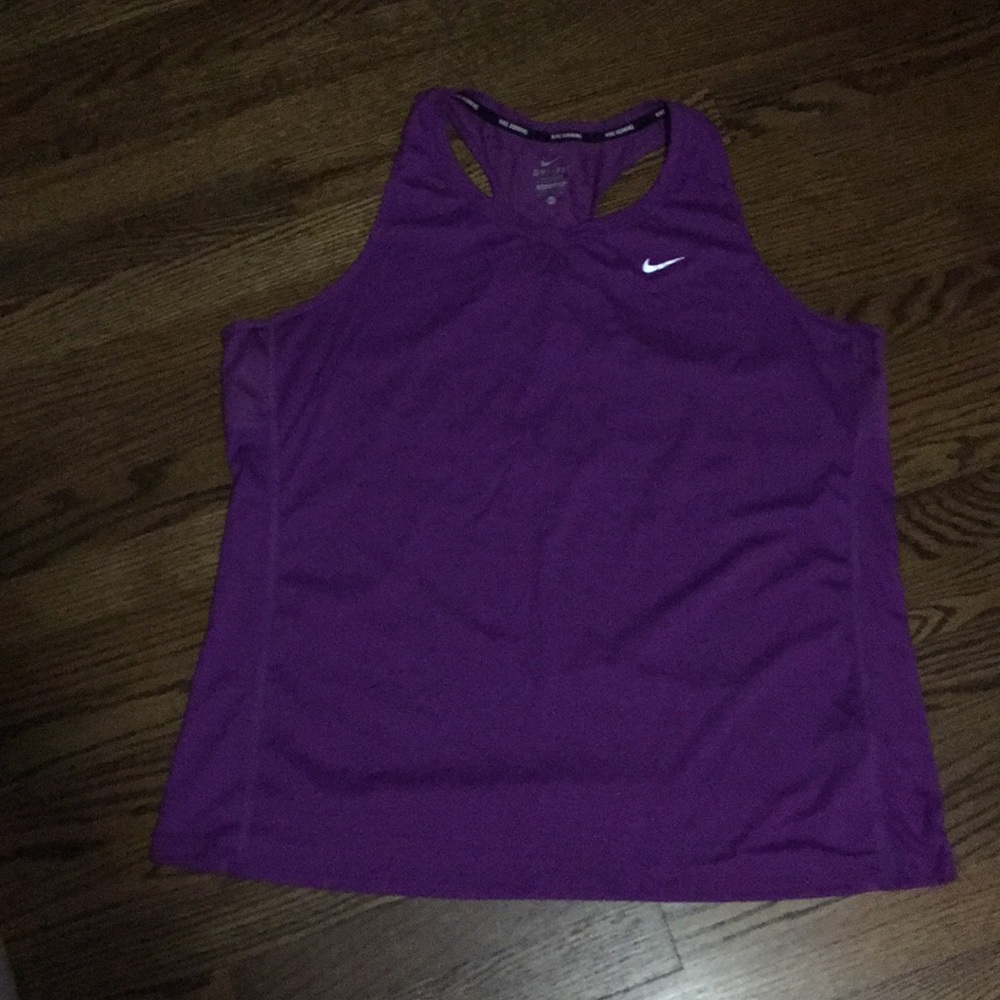 Purple Nike dri-fit athletic tank